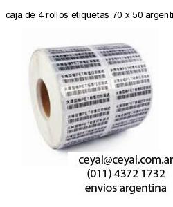 caja de 4 rollos etiquetas 70 x 50 argentina