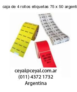caja de 4 rollos etiquetas 75 x 50 argentina
