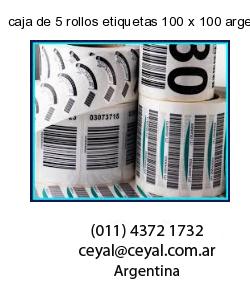 caja de 5 rollos etiquetas 100 x 100 argentina