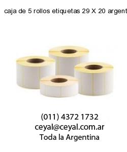 caja de 5 rollos etiquetas 29 X 20 argentina