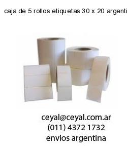 caja de 5 rollos etiquetas 30 x 20 argentina