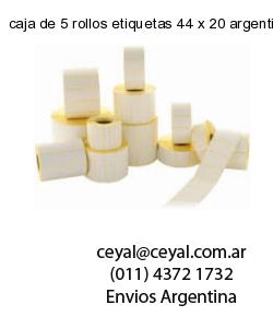 caja de 5 rollos etiquetas 44 x 20 argentina