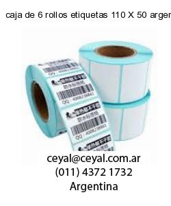 caja de 6 rollos etiquetas 110 X 50 argentina