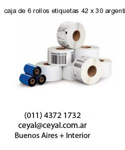 caja de 6 rollos etiquetas 42 x 30 argentina