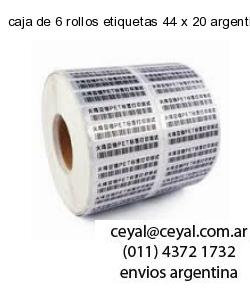 caja de 6 rollos etiquetas 44 x 20 argentina