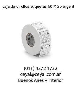 caja de 6 rollos etiquetas 50 X 25 argentina