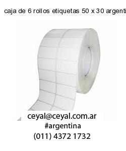 caja de 6 rollos etiquetas 50 x 30 argentina