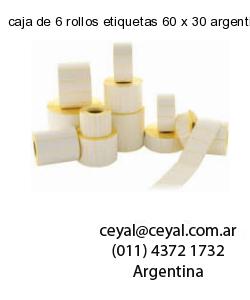 caja de 6 rollos etiquetas 60 x 30 argentina