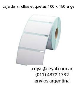 caja de 7 rollos etiquetas 100 x 150 argentina