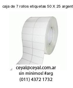 caja de 7 rollos etiquetas 50 X 25 argentina