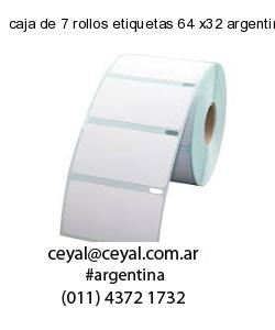caja de 7 rollos etiquetas 64 x32 argentina