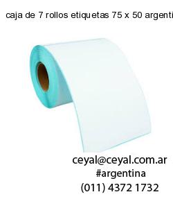 caja de 7 rollos etiquetas 75 x 50 argentina