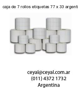 caja de 7 rollos etiquetas 77 x 33 argentina