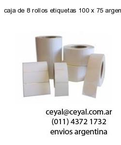 caja de 8 rollos etiquetas 100 x 75 argentina