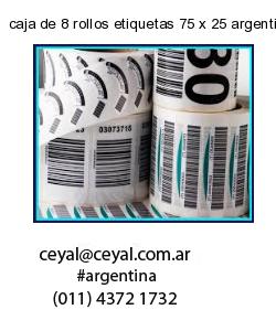 caja de 8 rollos etiquetas 75 x 25 argentina
