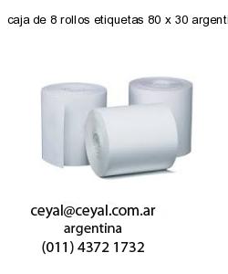 caja de 8 rollos etiquetas 80 x 30 argentina