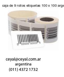 caja de 9 rollos etiquetas 100 x 100 argentina