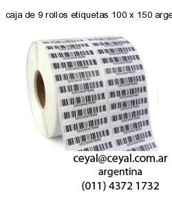 caja de 9 rollos etiquetas 100 x 150 argentina