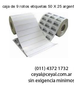 caja de 9 rollos etiquetas 50 X 25 argentina