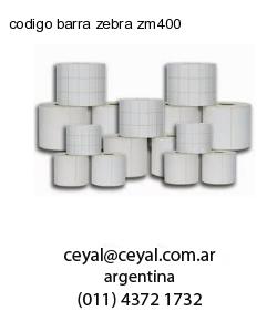 codigo barra zebra zm400