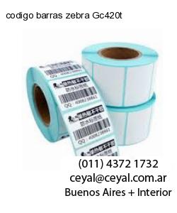 codigo barras zebra Gc420t