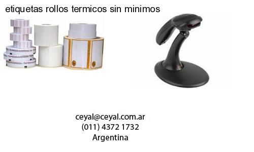 etiquetas rollos termicos sin minimos