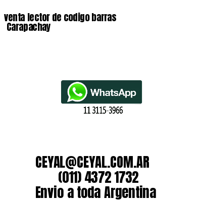 venta lector de codigo barras 	Carapachay