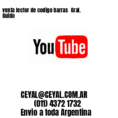 venta lector de codigo barras 	Gral. Guido