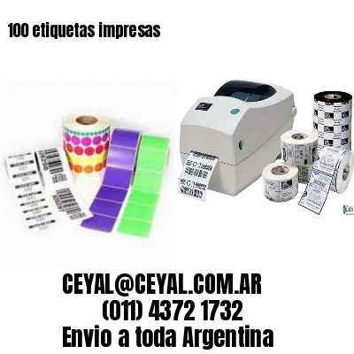 100 etiquetas impresas