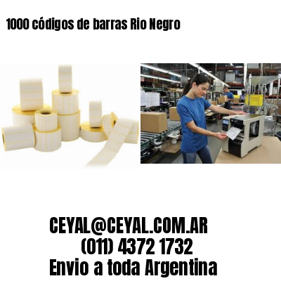 1000 códigos de barras Rio Negro