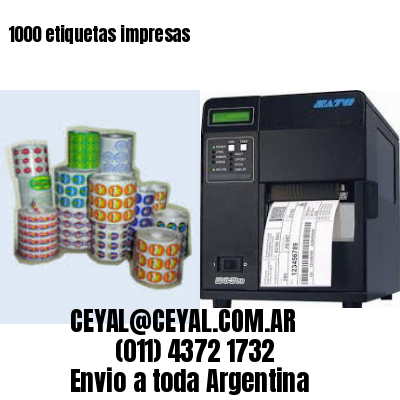 1000 etiquetas impresas