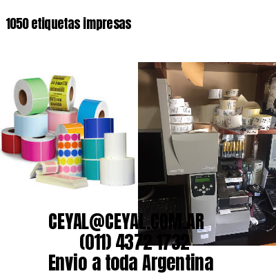 1050 etiquetas impresas