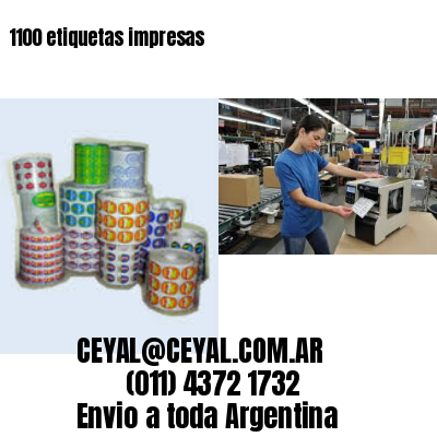 1100 etiquetas impresas