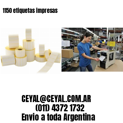 1150 etiquetas impresas
