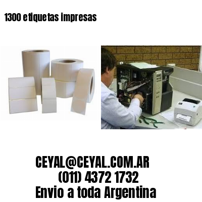 1300 etiquetas impresas