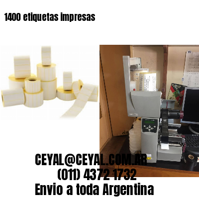 1400 etiquetas impresas
