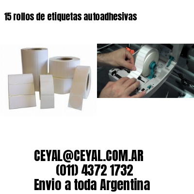 15 rollos de etiquetas autoadhesivas