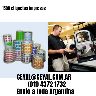 1500 etiquetas impresas