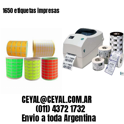 1650 etiquetas impresas