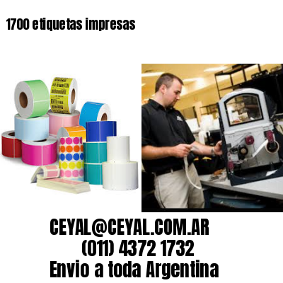 1700 etiquetas impresas