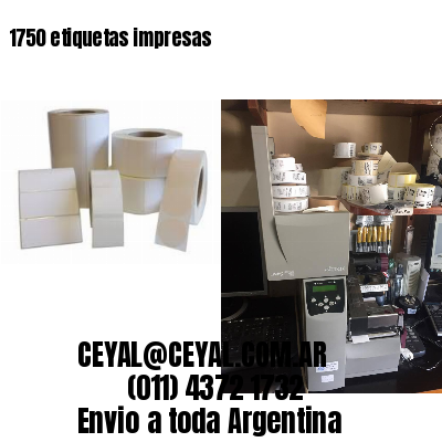 1750 etiquetas impresas