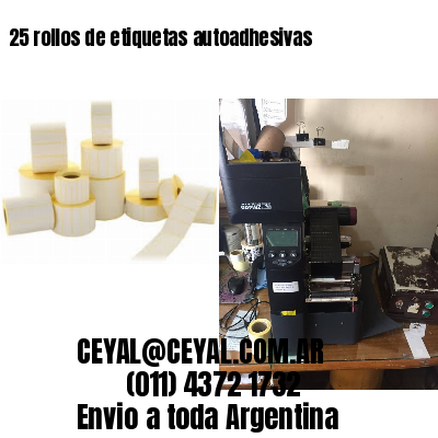 25 rollos de etiquetas autoadhesivas