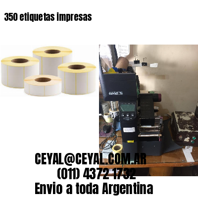 350 etiquetas impresas