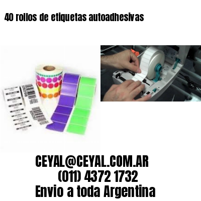 40 rollos de etiquetas autoadhesivas