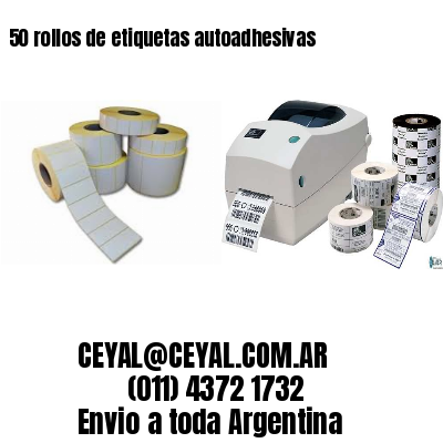 50 rollos de etiquetas autoadhesivas