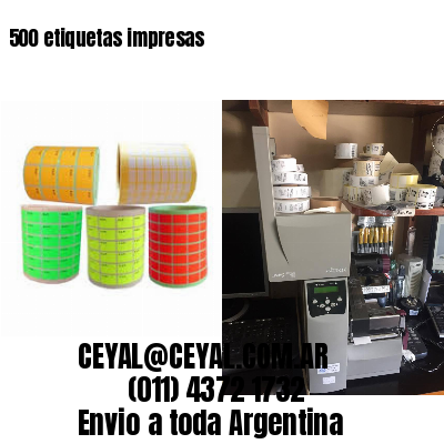 500 etiquetas impresas