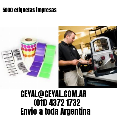 5000 etiquetas impresas
