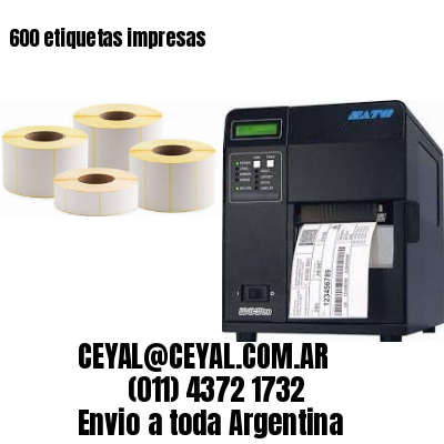 600 etiquetas impresas