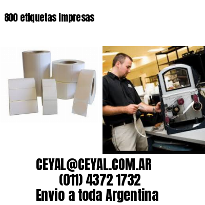 800 etiquetas impresas