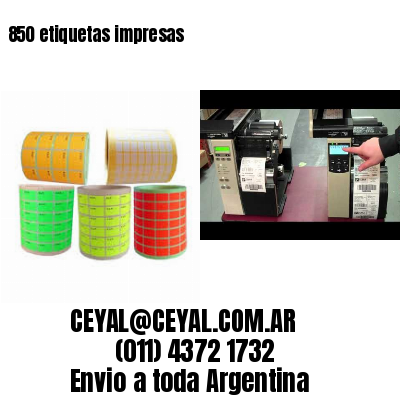 850 etiquetas impresas